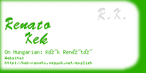 renato kek business card